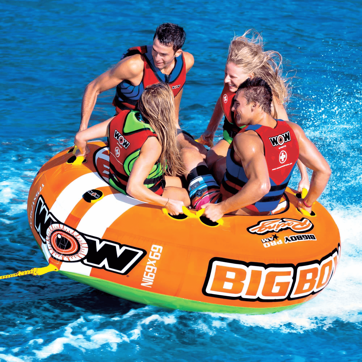 WOW Watersports Big Boy 1 - 4 Person Inflatable Racing Towable Tube Jupiter Gear Home