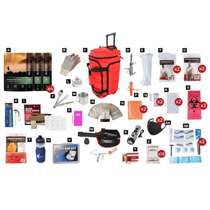WSK 14-Day Deluxe Food Storage Emergency Survival Kit with Rolling Bag Jupiter Gear Home
