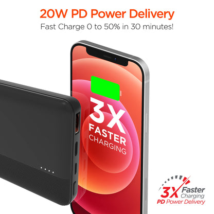 HyperGear 10000mAh 20W PD + USB Power Bank Jupiter Gear Home