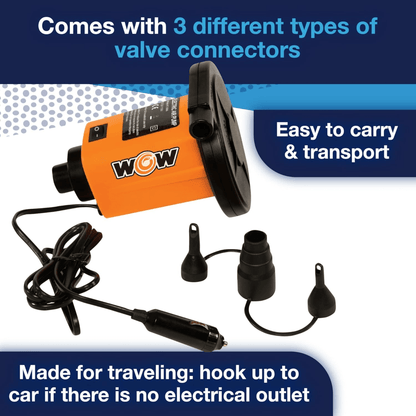WOW Watersports 12V DC Inflator Pump for Inflatables and Towables Jupiter Gear Home
