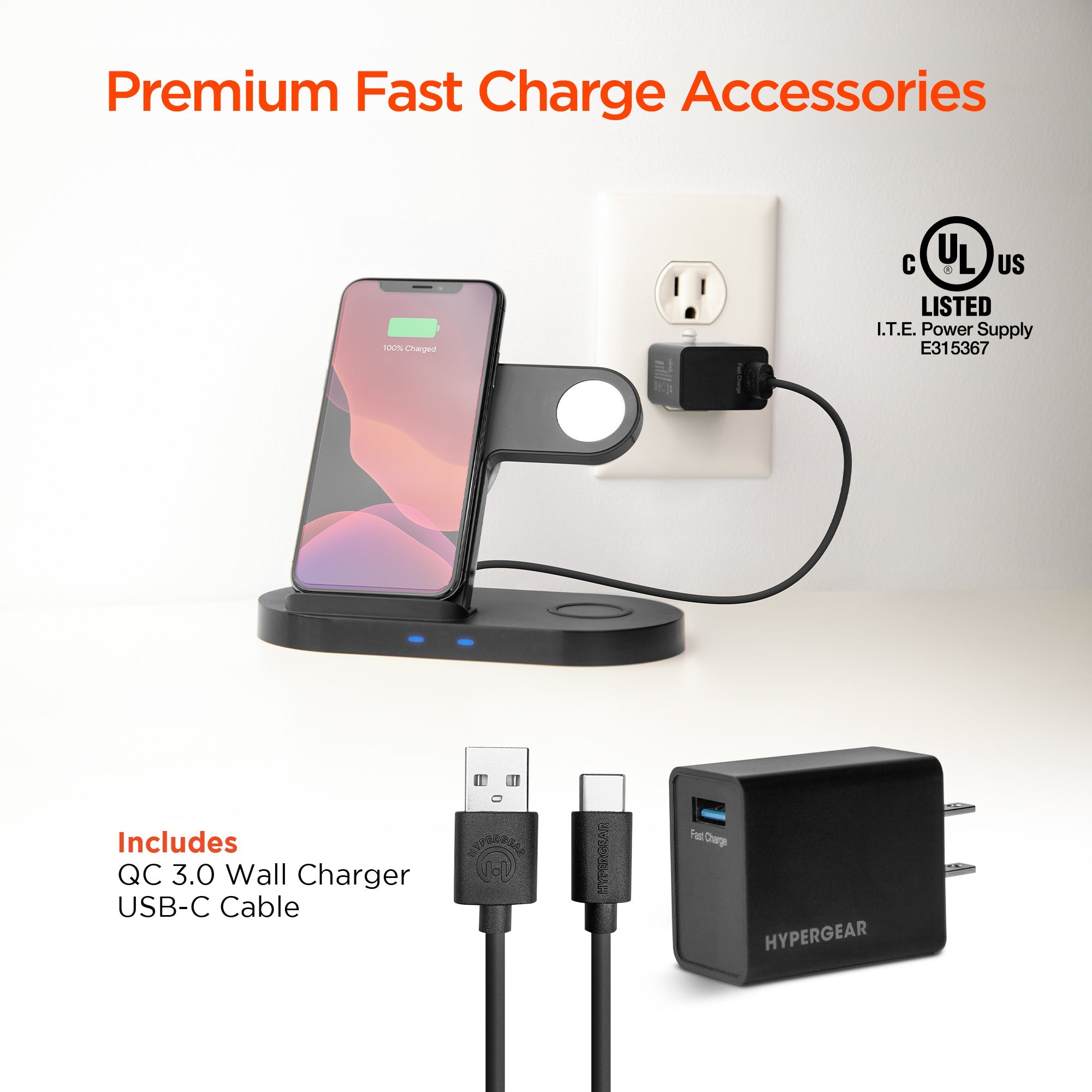 HyperGear 3-in-1 Wireless Charging Dock Jupiter Gear Home