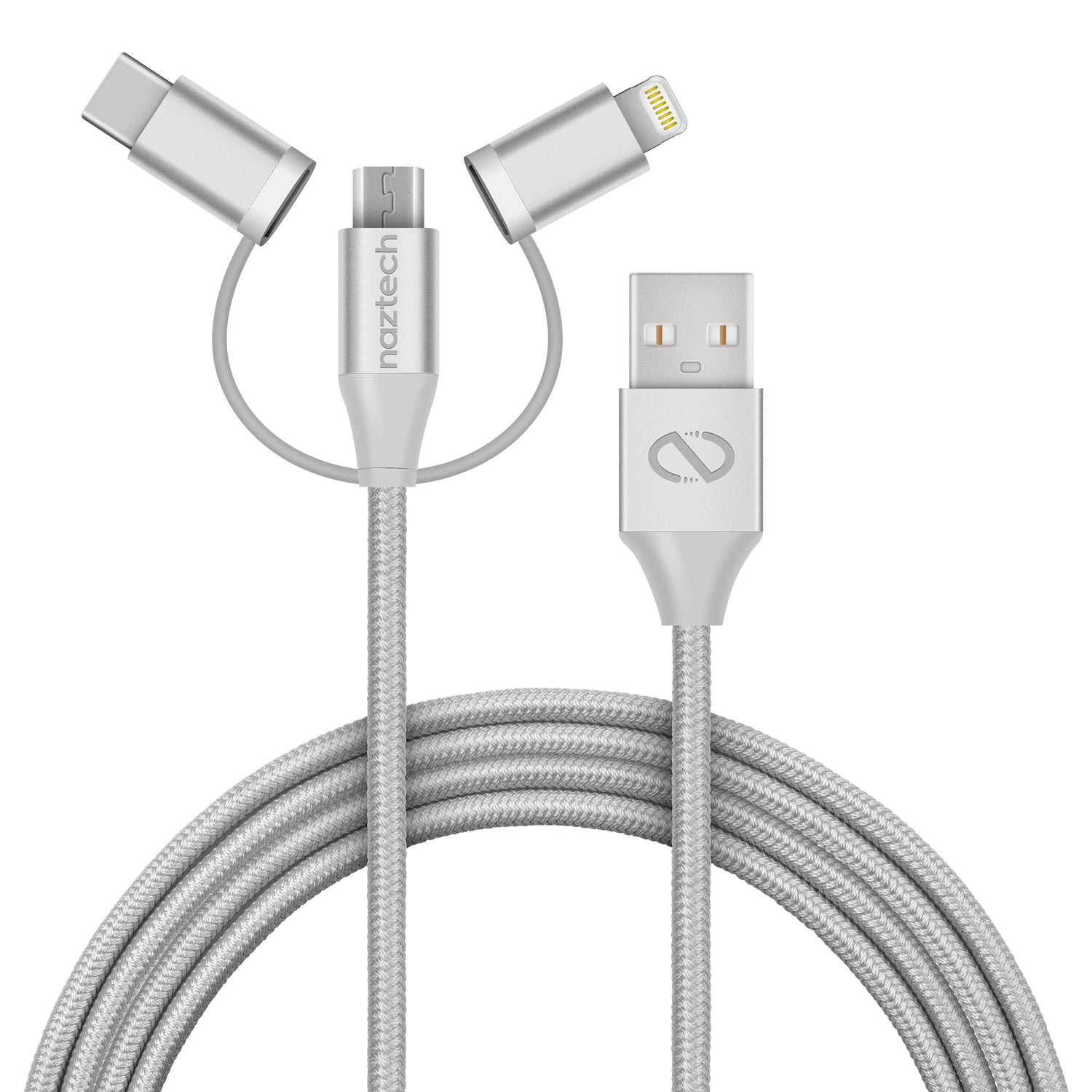 Naztech 3X1 Micro Lightning &amp; USB-C Charge &amp; Sync 6ft Cable Jupiter Gear Home