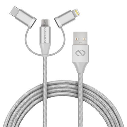 Naztech 3X1 Micro Lightning &amp; USB-C Charge &amp; Sync 6ft Cable Jupiter Gear Home