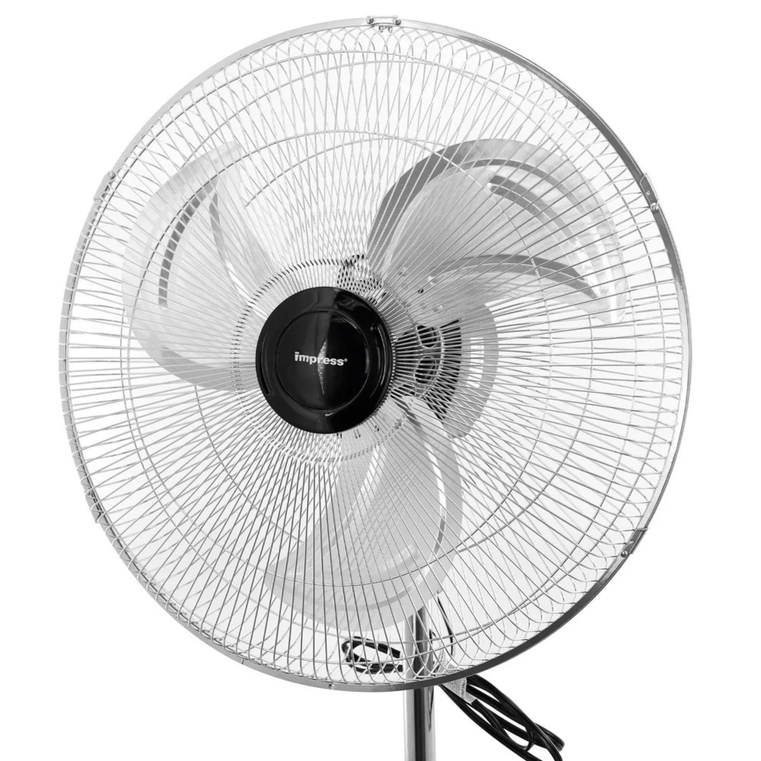 Impress 18-Inch 2-in-1 Chrome Hi-Speed Industrial Oscillating Fan Jupiter Gear Home