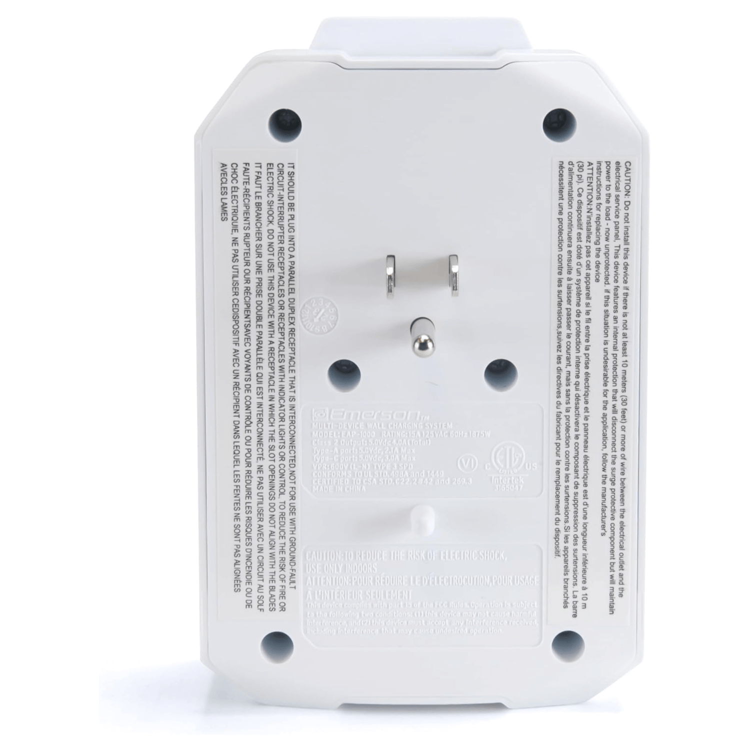 Emerson 6-Outlet + USB Wall Charger with Surge Protection and LED Lighting Jupiter Gear Home