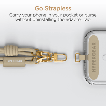 HyperGear TECHcessories Sand Rope with Gold Accents Universal Crossbody Phone Strap Jupiter Gear Home