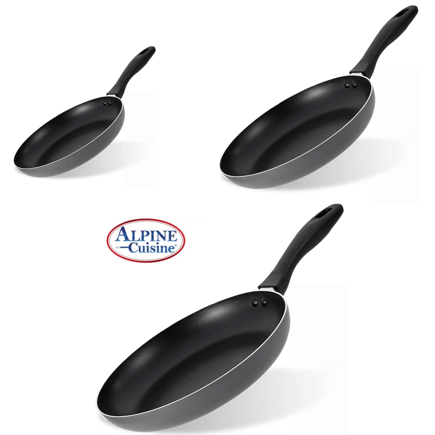 Alpine Cuisine Non-Stick 3-Piece Aluminum Fry Pan Set Jupiter Gear Home