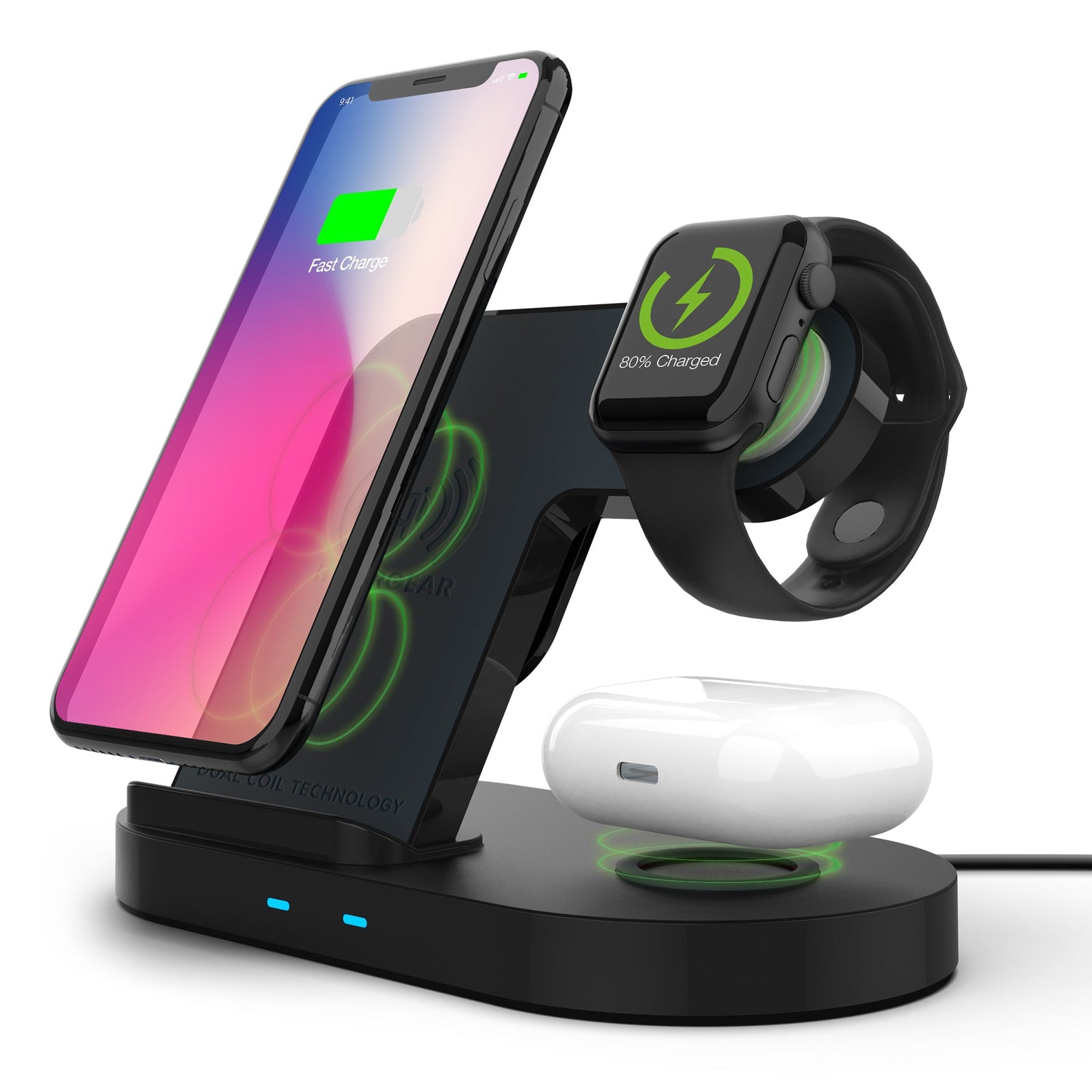 HyperGear 3-in-1 Wireless Charging Dock Jupiter Gear Home