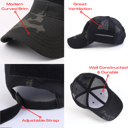 JupiterGear Military-Style Tactical Patch Hat with Adjustable Strap | Breathable &amp; Unisex Jupiter Gear Home