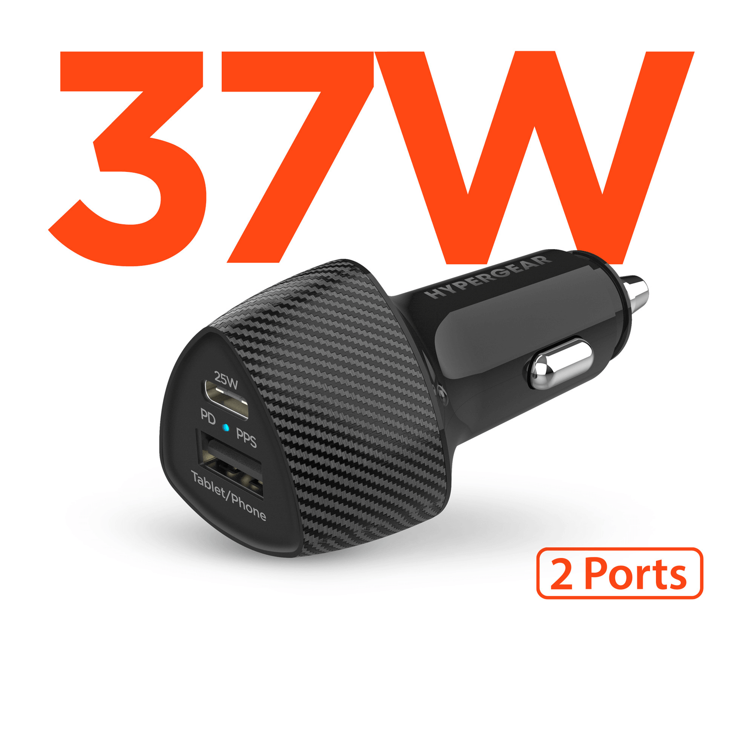 HyperGear SpeedBoost 25W USB-C PD + 12W USB Fast Car Charger with PPS Jupiter Gear Home