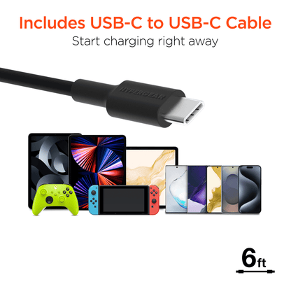HyperGear SpeedBoost 25W USB-C PD + 12W USB Fast Wall Charger with PPS and 6ft USB-C Cable Jupiter Gear Home