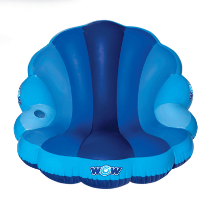 WOW Watersports Indigo Mermaid Shell Lounger Float Curved Shaped Back for Comfort Jupiter Gear Home