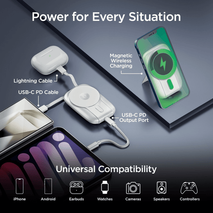 HyperGear Mag Grip Go 5000mAh Wireless Power Bank Jupiter Gear Home
