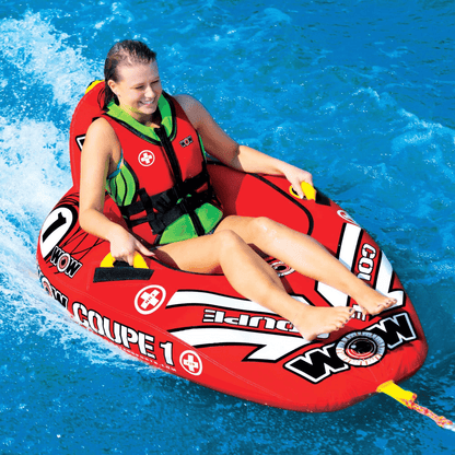 WOW Watersports Coupe 1 Person Ski Tube with Backrest and Leg Rest Jupiter Gear Home