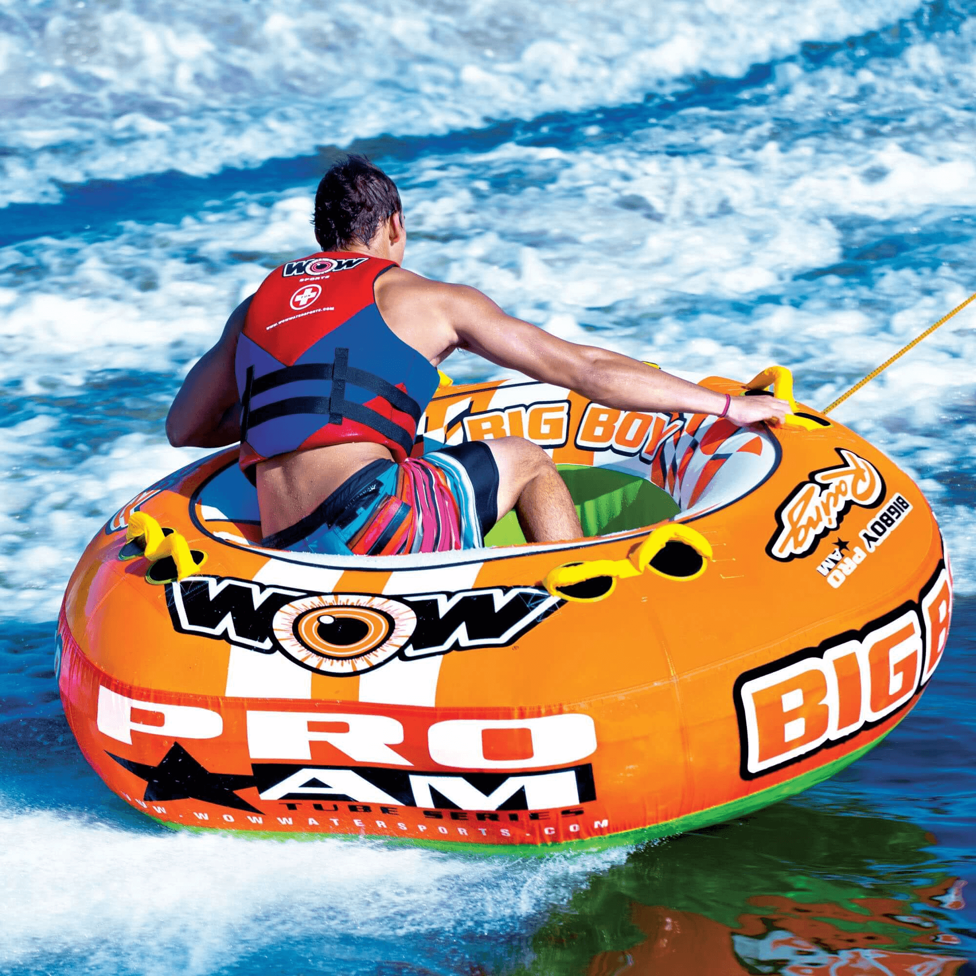 WOW Watersports Big Boy 1 - 4 Person Inflatable Racing Towable Tube Jupiter Gear Home