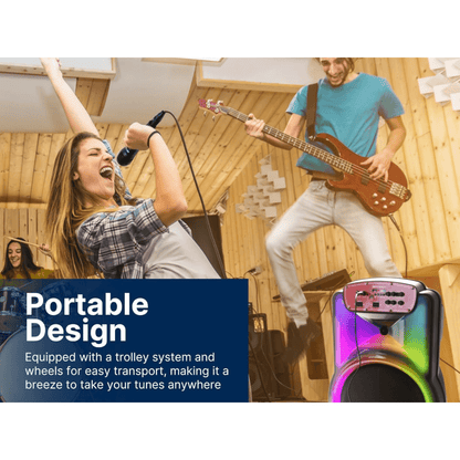 Emerson Portable Bluetooth 15" Party Speaker with Flame Lighting Jupiter Gear Home