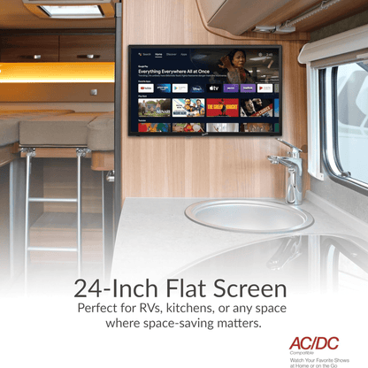 Supersonic 24-inch DLED Smart HDTV with Google Assistant ATSC and NTSC System ACDC Compatible Jupiter Gear Home