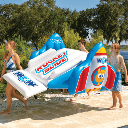WOW Watersports Rocket Pool Slide with Built-In Sprinklers and Fast Set-Up Jupiter Gear Home