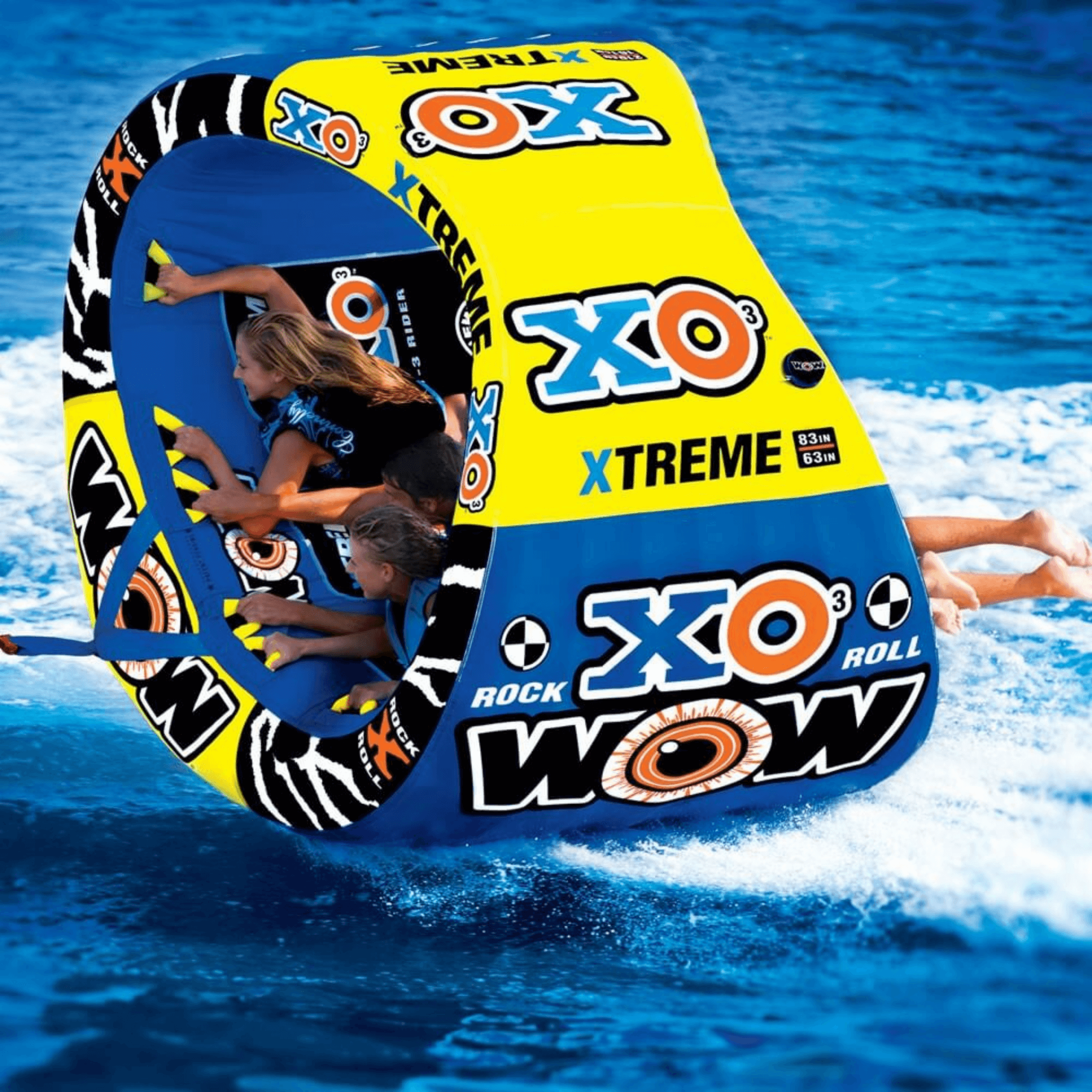 WOW Watersports Xtreme Inflatable Towable Ride-in-Oval for 1 to 3 Persons Jupiter Gear Home