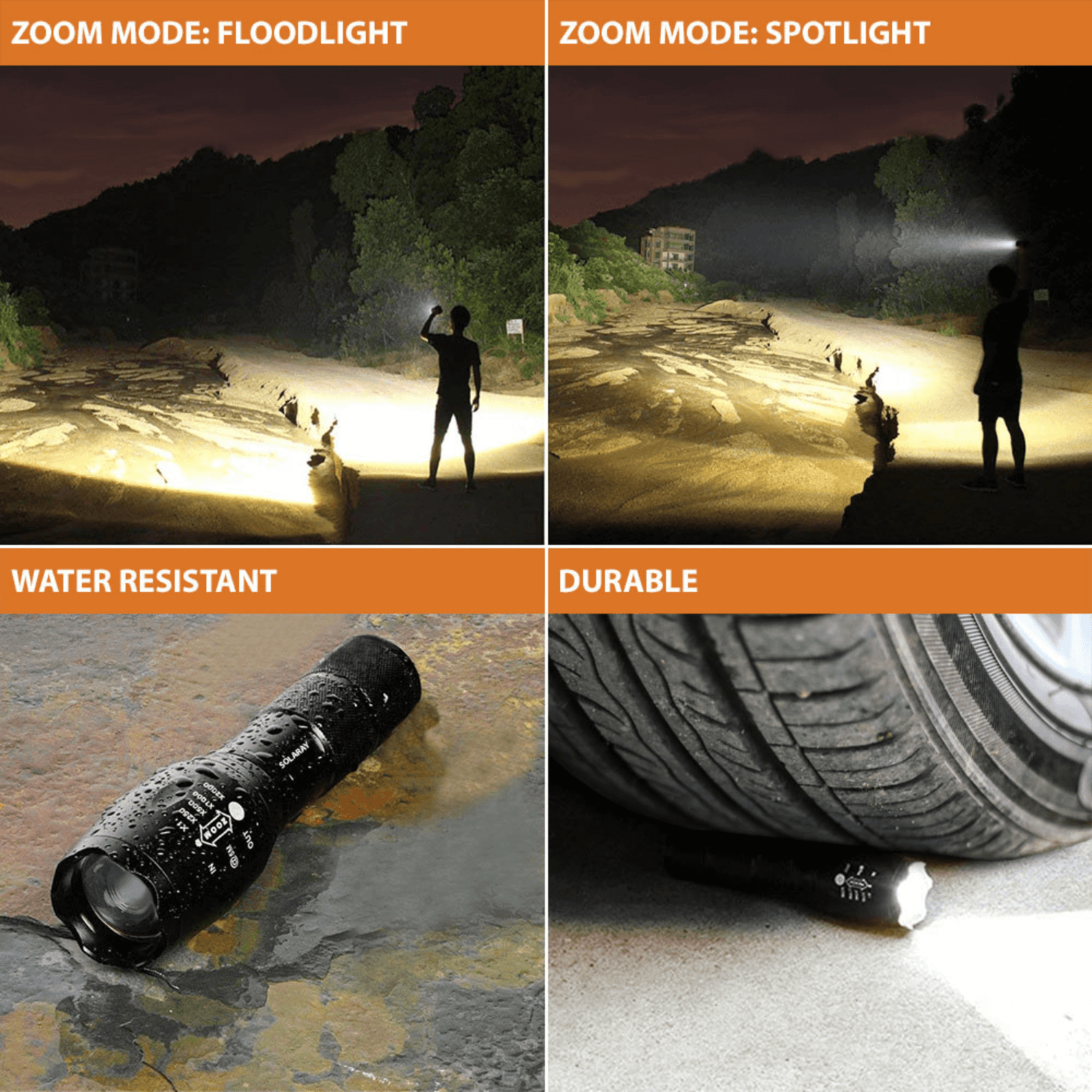 Solaray ZX-1 AAA Battery LED Flashlight Jupiter Gear Home