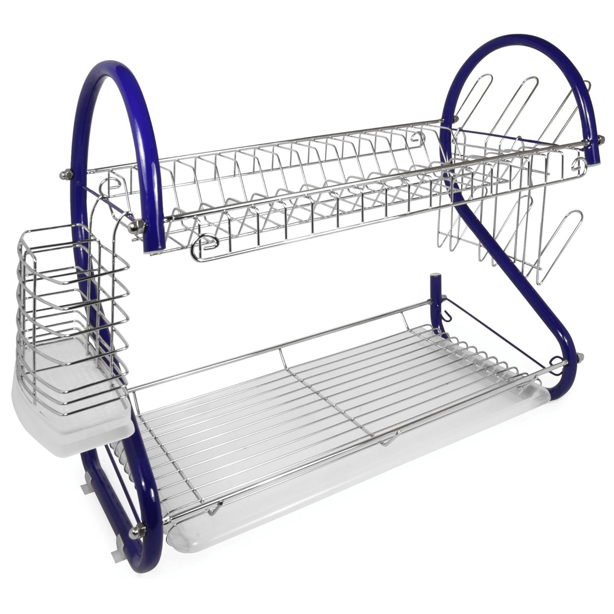 Better Chef 16" 2-Level Colored-Chrome-Plated S-Shaped Dish Rack Jupiter Gear Home