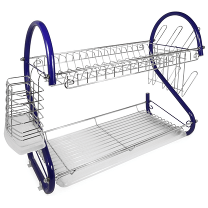 Better Chef 22" 2-Level Colored-Chrome-Plated S-Shaped Dish Rack Jupiter Gear Home