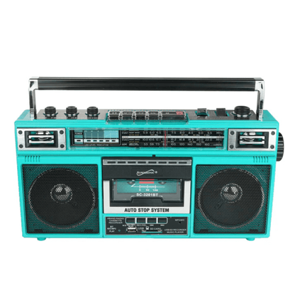 Supersonic 4 Band Bluetooth Radio &amp; Cassette Player + Cassette To Mp3 Converter Jupiter Gear Home