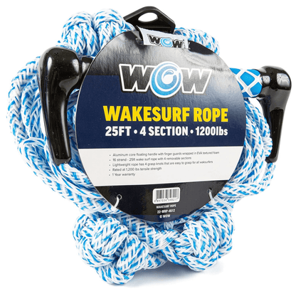 WOW Watersports 25ft 4-Section Wakesurf Rope Jupiter Gear Home