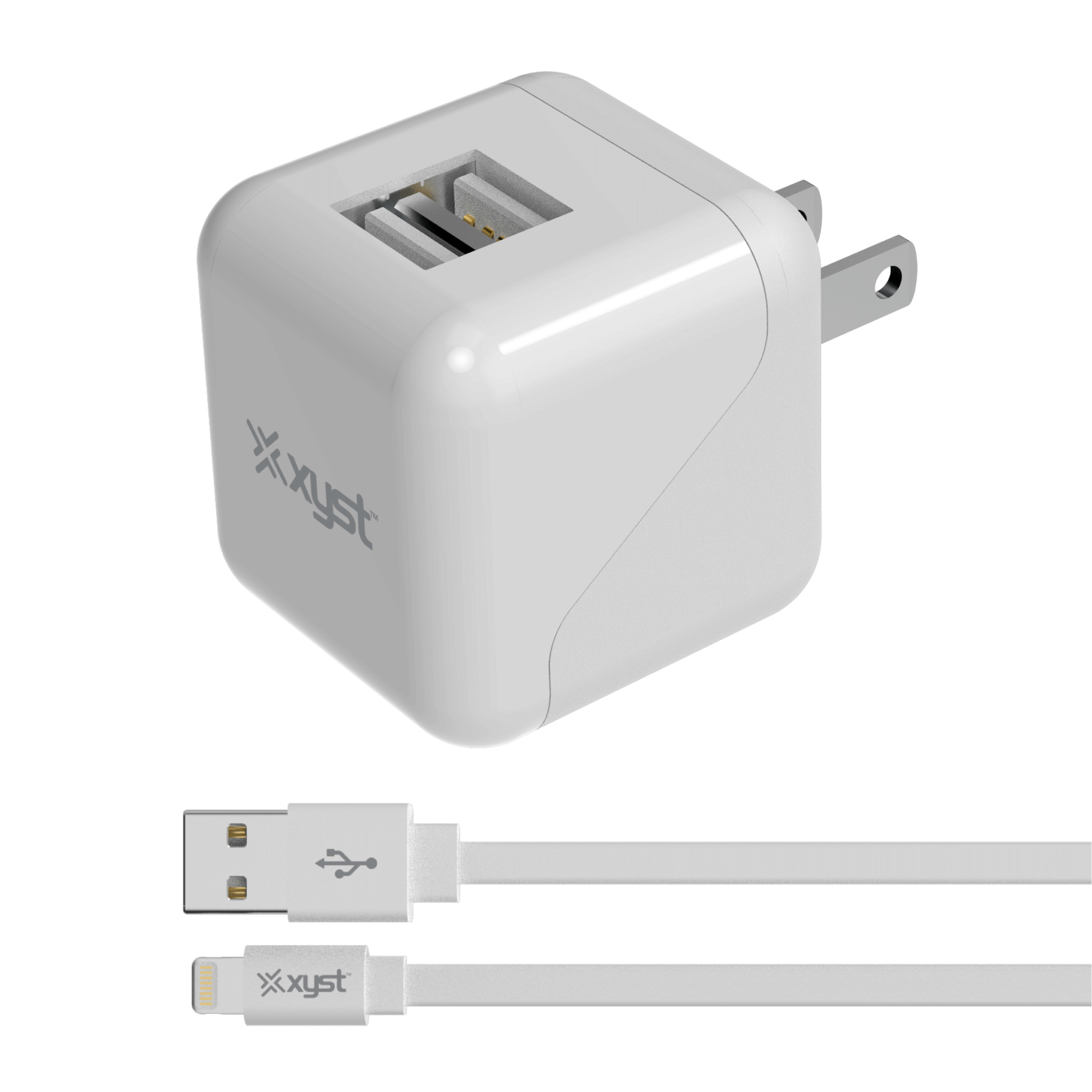 Xyst 2.4-Amp Dual USB Wall Charger With 4Ft Lightning Cable Jupiter Gear Home