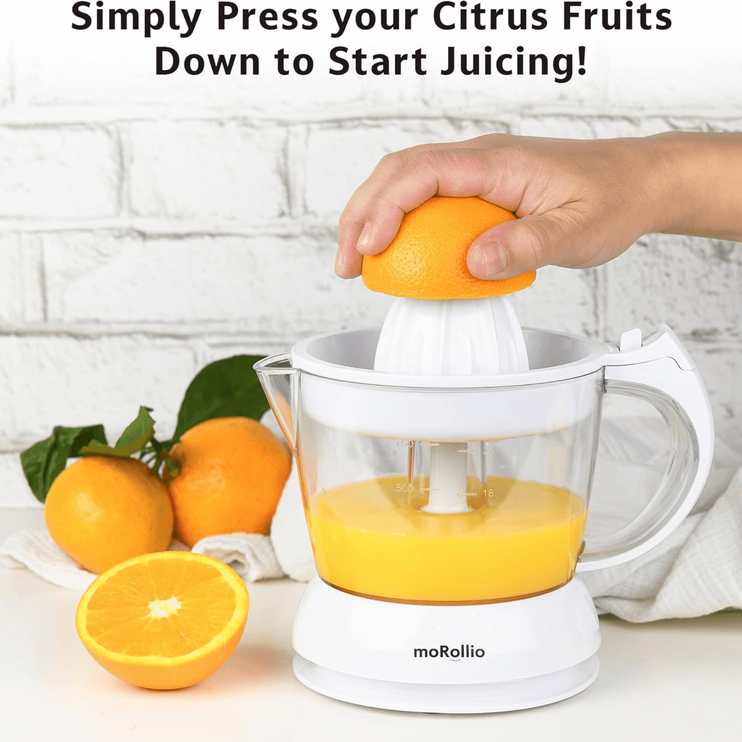 moRollio Compact 24oz Electric Citrus Juicer Jupiter Gear Home