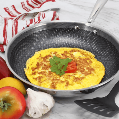 Better Chef 10-Inch 3-Ply Stainless Steel Nonstick Fry Pan with Rolled Edge Jupiter Gear Home