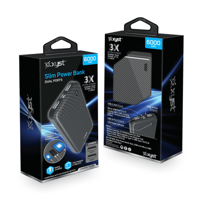 Xyst Slim 6000mAh Dual USB Power Bank Jupiter Gear Home