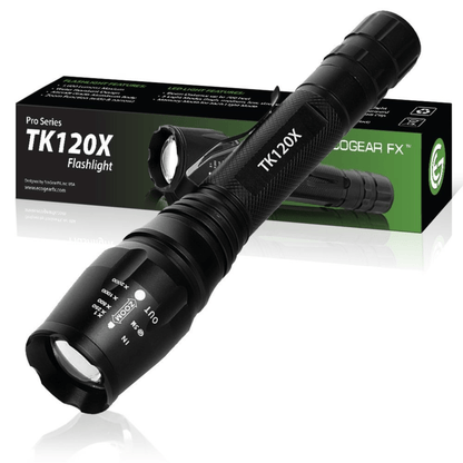 EcoGear FX TK120X LED 18650 Tactical Flashlight Jupiter Gear Home