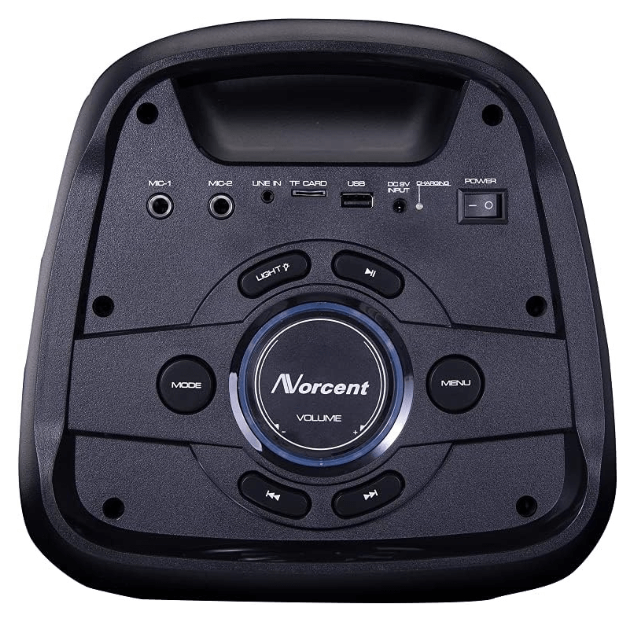 Norcent Dual 6.5" Portable Party Bluetooth Speaker with Flashing LED Lights Jupiter Gear Home