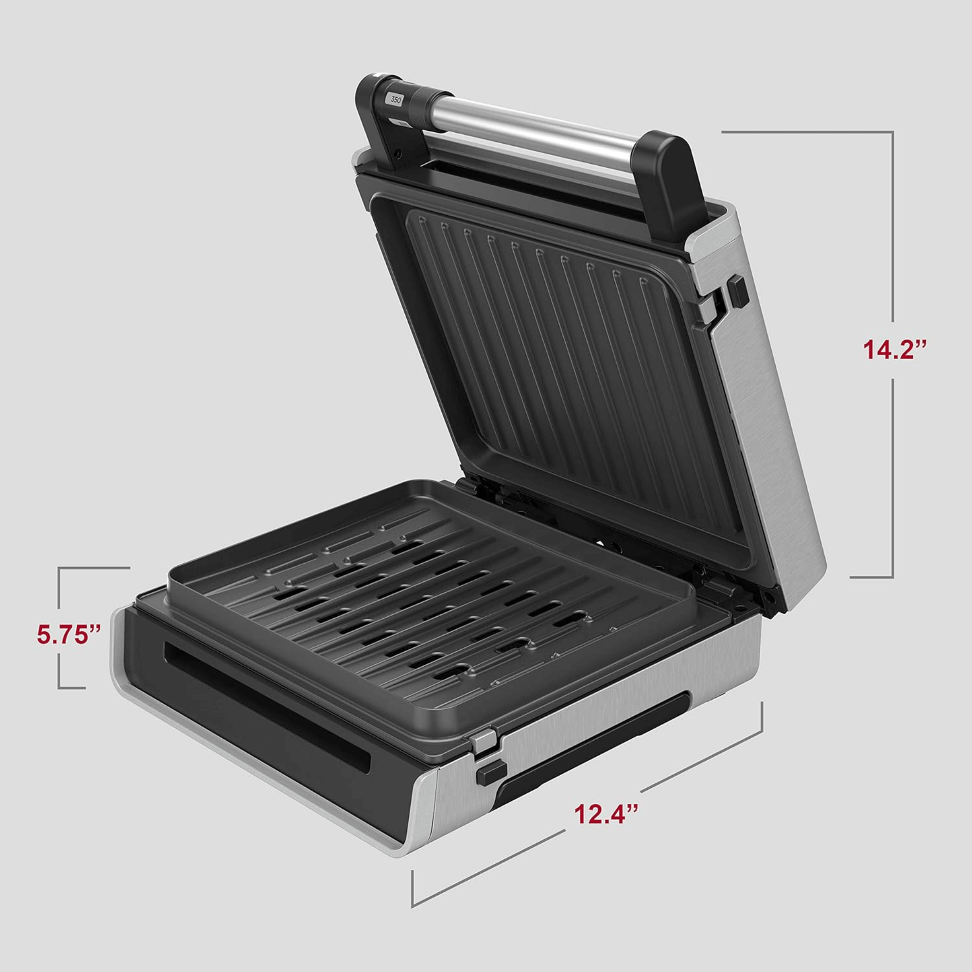 George Foreman 4-6 Serving Smokeless Select a Temp Family Sized Contact Grill - REFURBISHED Jupiter Gear Home