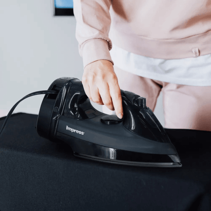 Impress Mid-Size Cord-Rewind Iron with Non-Stick Spray and Burst - REFURBISHED Jupiter Gear Home