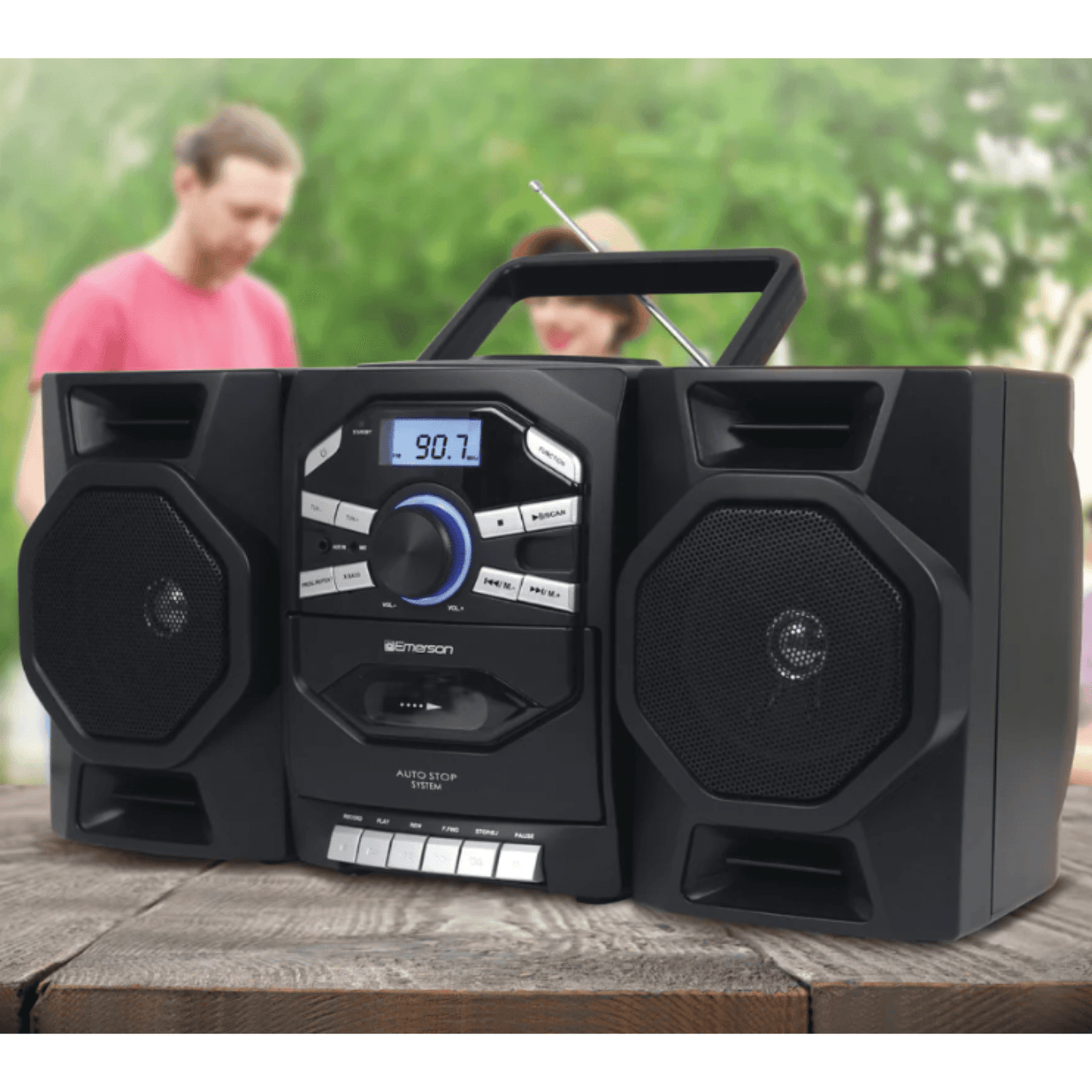 Emerson Portable CD &amp; Cassette Stereo Boombox Jupiter Gear Home
