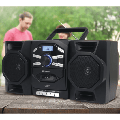 Emerson Portable CD &amp; Cassette Stereo Boombox Jupiter Gear Home