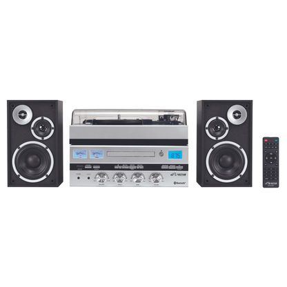 Victor Geneva 5-in-1 Desktop Music Center w Streaming Capabilities and FM Radio Jupiter Gear Home