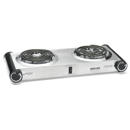 Better Chef Electric Stainless Steel Dual Buffet Double Burner Jupiter Gear Home