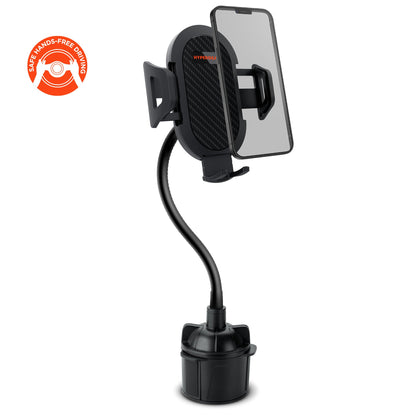 HyperGear Universal Cup Holder Flex Phone Mount w Rotatable Cradle Jupiter Gear Home