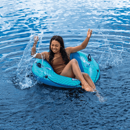 WOW Watersports Ranger 1-Person River Tube with Mesh Bottom and Cup Holder Jupiter Gear Home