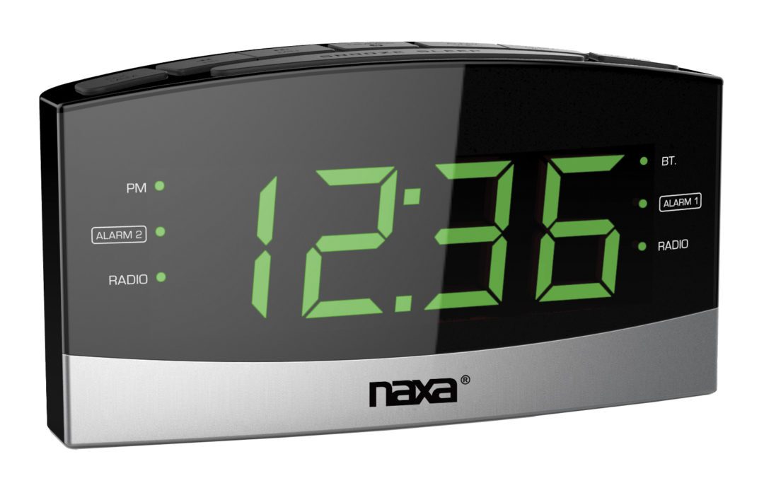 Naxa Bluetooth Easy-Read Dual Alarm Clock with Daily Repeat and USB Charge Port (NRC-181) Jupiter Gear Home