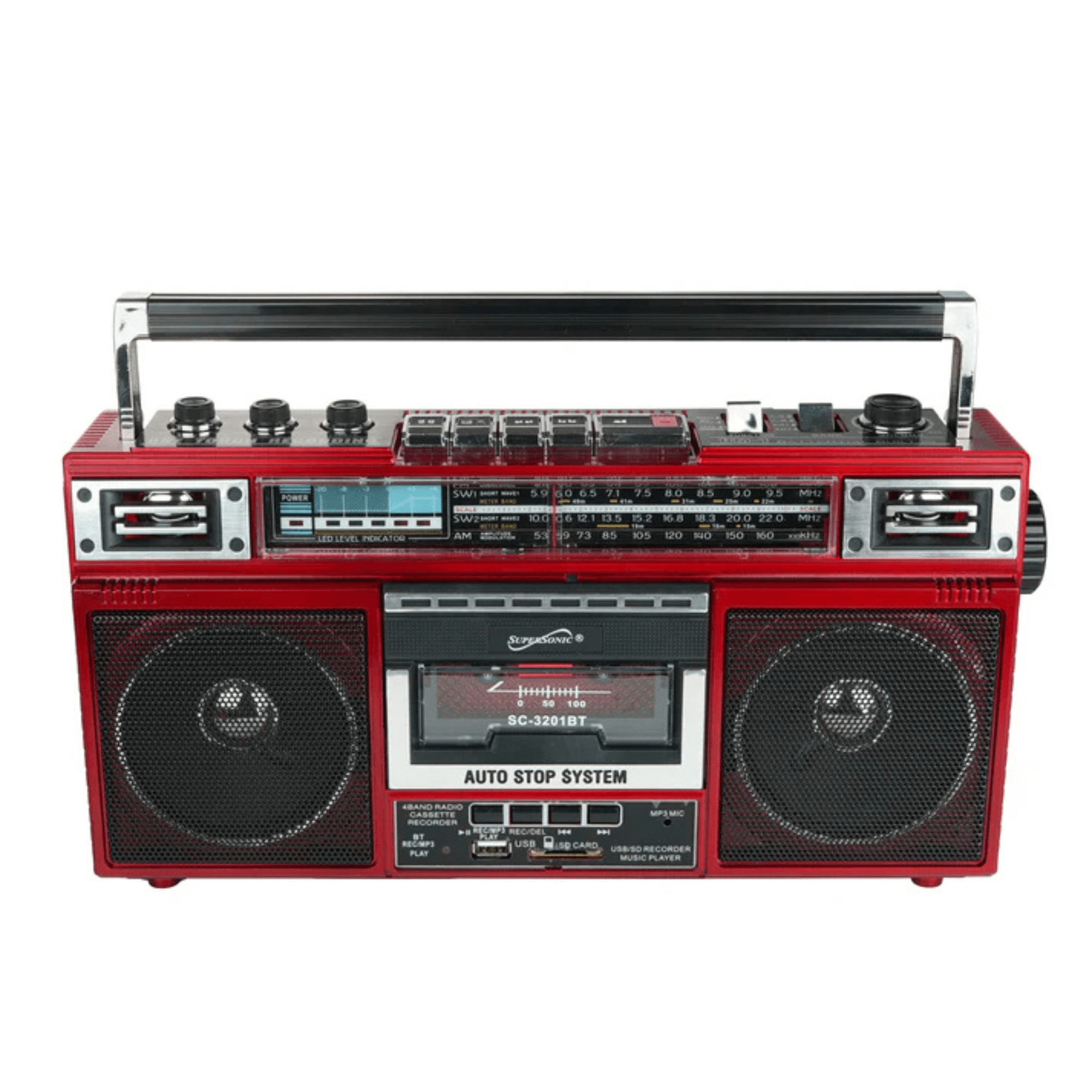 Supersonic 4 Band Bluetooth Radio &amp; Cassette Player + Cassette To Mp3 Converter Jupiter Gear Home