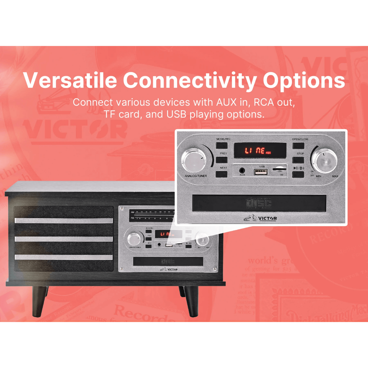 Victor Monroe 8-in-1 Music Center Jupiter Gear Home