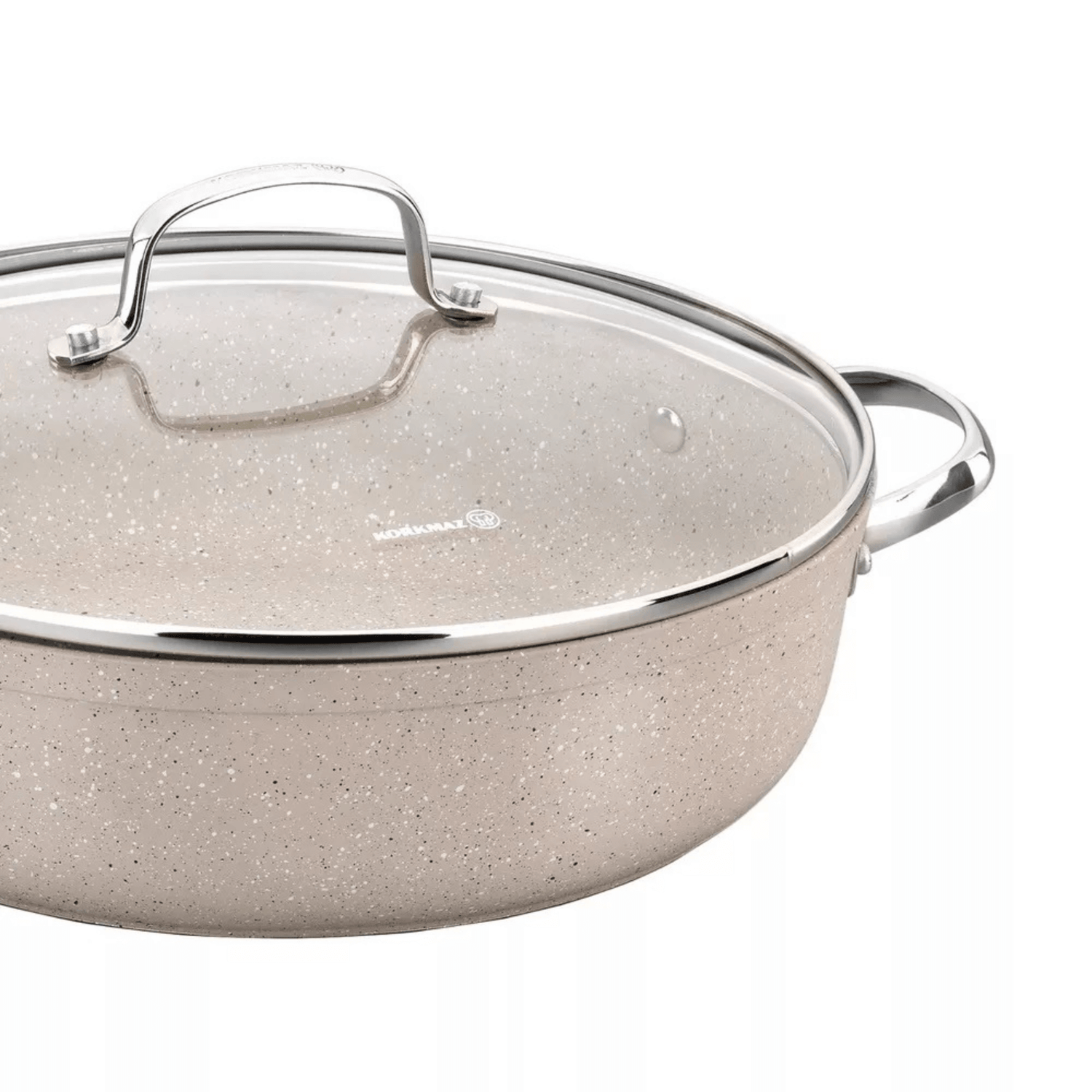 Korkmaz Granita Aluminum 2.5L Non-Stick Low Casserole Dish with Lid Jupiter Gear Home