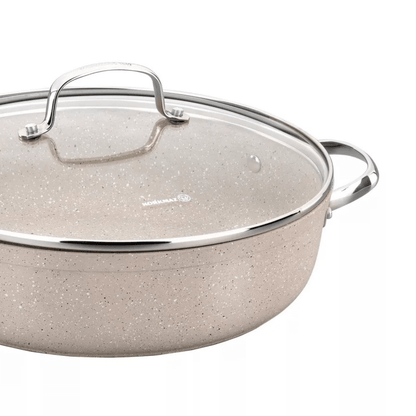 Korkmaz Granita Aluminum 2.5L Non-Stick Low Casserole Dish with Lid Jupiter Gear Home