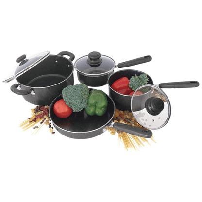 Better Chef 7-Piece Carbon Steel Cookware Set with Glass Lids Jupiter Gear Home