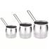 Korkmaz Tombik 3 Piece Stainless Steel Turkish Coffee Pot Set Jupiter Gear Home