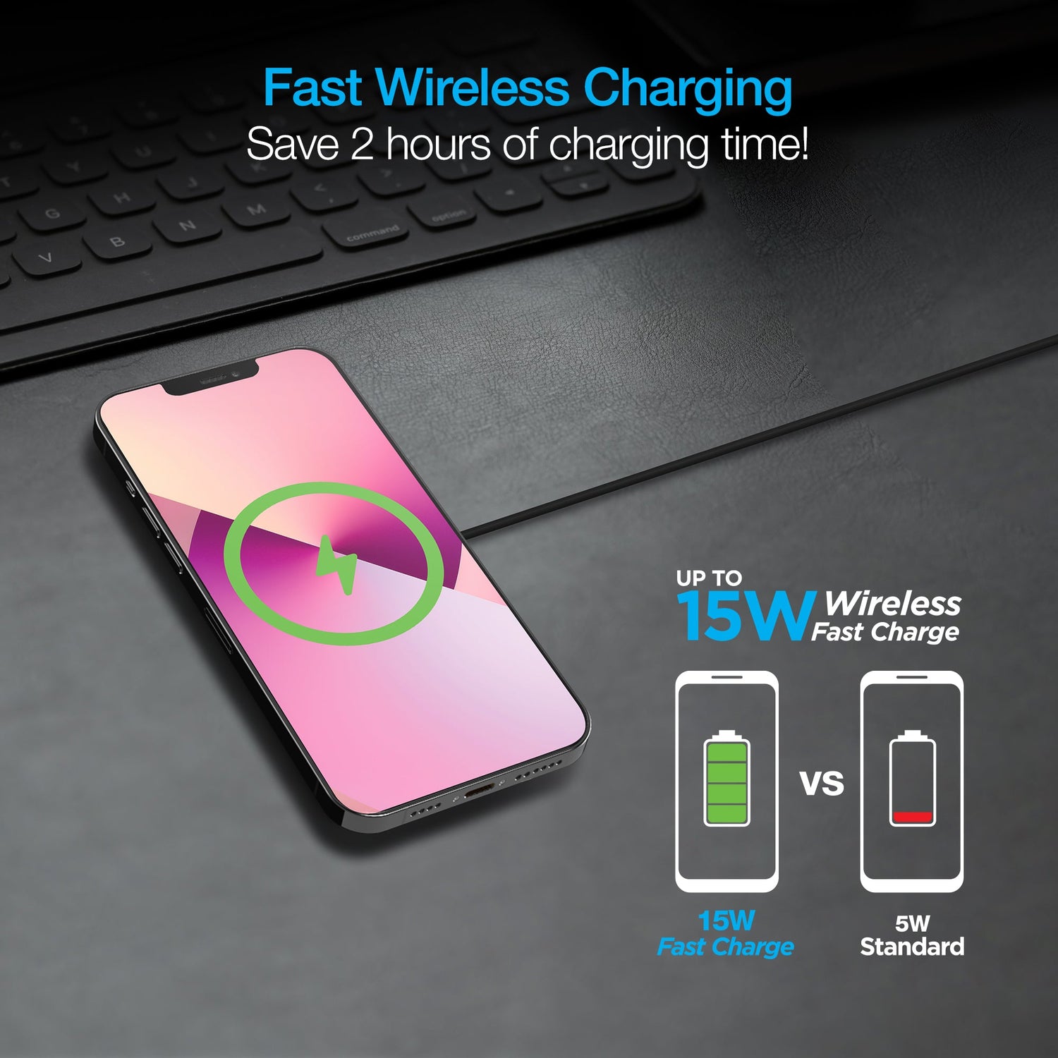 Naztech Alloy Magnetic 15W Wireless Fast Charger Jupiter Gear Home